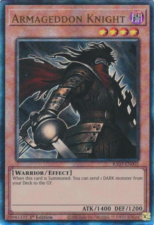 Armageddon Knight PUR RA03-EN002 (Quarter Century Bonanza)  - 1st Edition