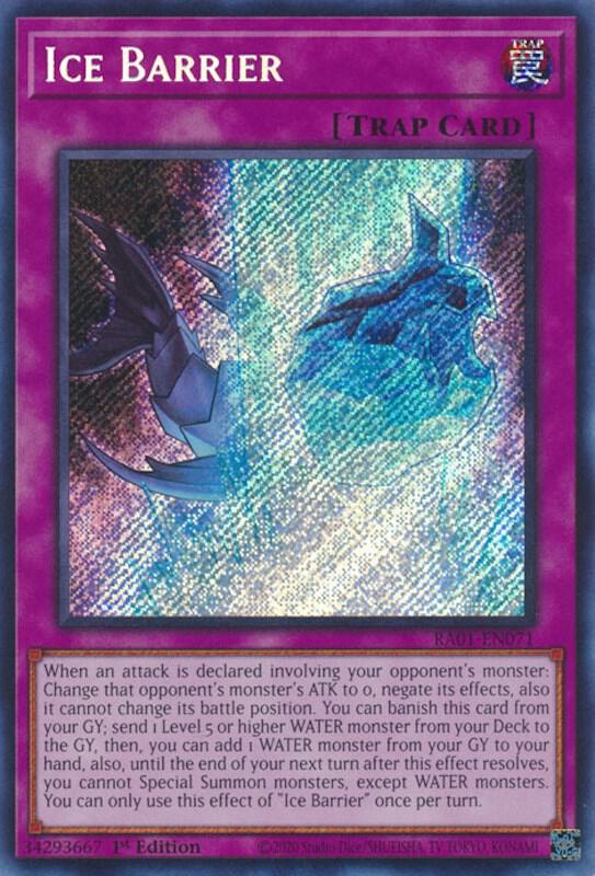 Ice Barrier Secret Rare RA01-EN071 (25th Anniversary Rarity Collection)  - 1st Edition