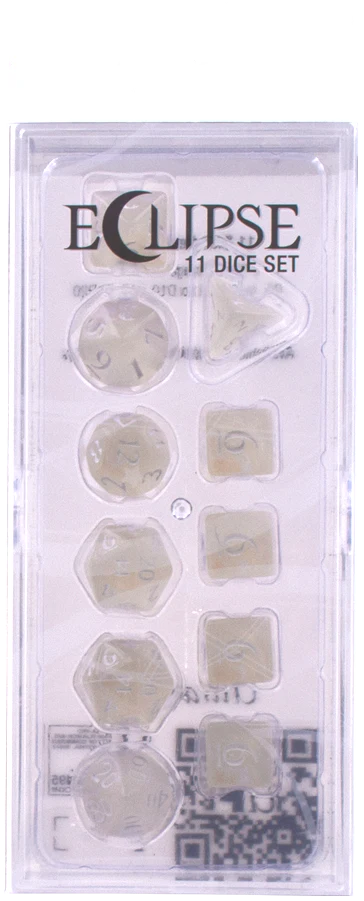 ULTRA PRO Eclipse 11 Dice Set: Arctic White