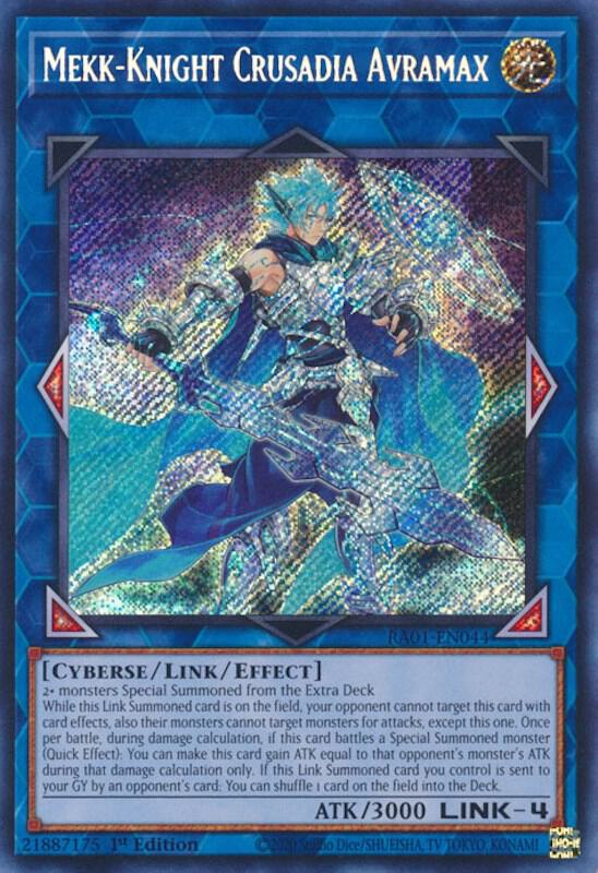 Mekk Knight Crusadia Avramax Secret Rare RA01-EN044 (25th Anniversary Rarity Collection)  - 1st Edition