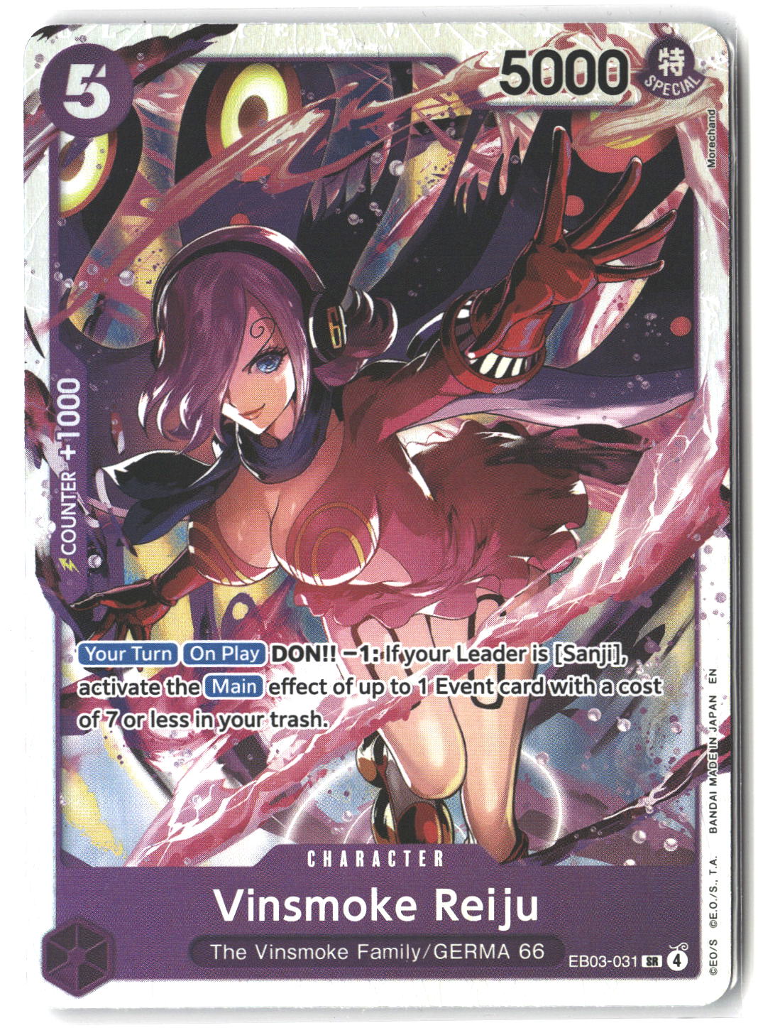 Vinsmoke Reiju #EB03-031 Super Rare Extra Booster: One Piece Heroines Edition