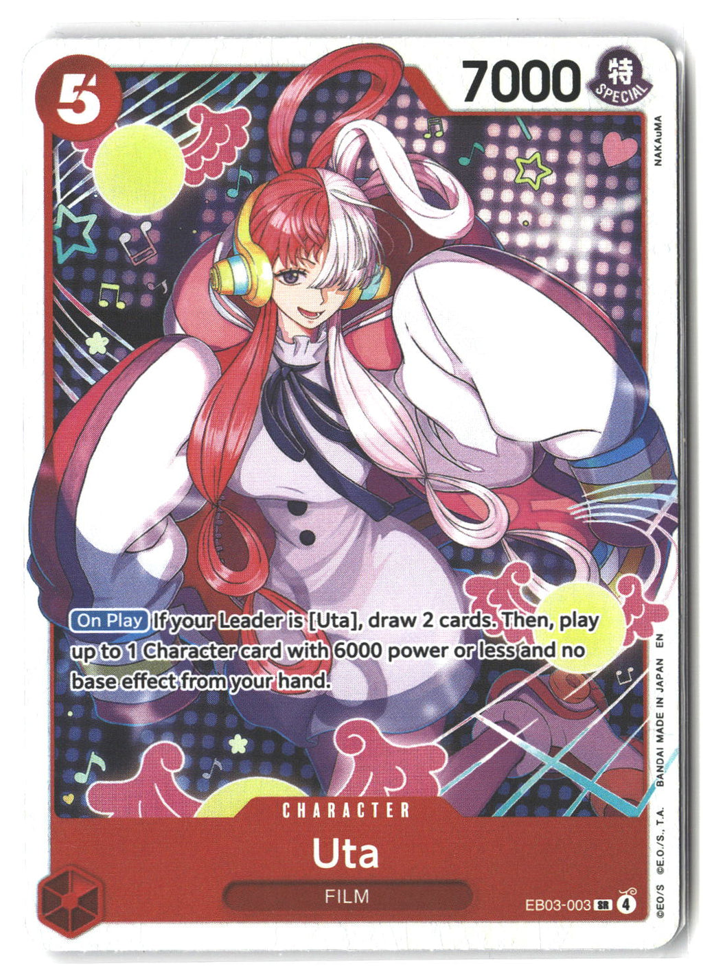 Uta (003) #EB03-003 Super Rare Extra Booster: One Piece Heroines Edition