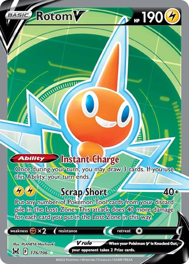 Rotom V 176/196 (SWSH11: Lost Origin)  - Holofoil