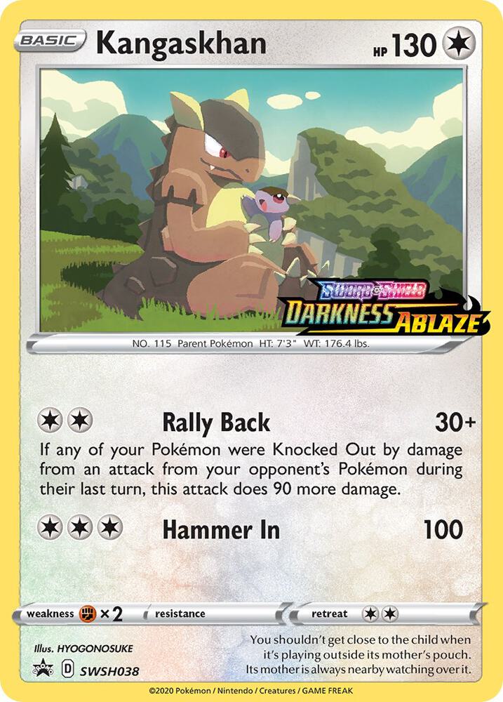 Kangaskhan Prerelease SWSH038 (SWSH: Sword & Shield Promo Cards)  - Holofoil