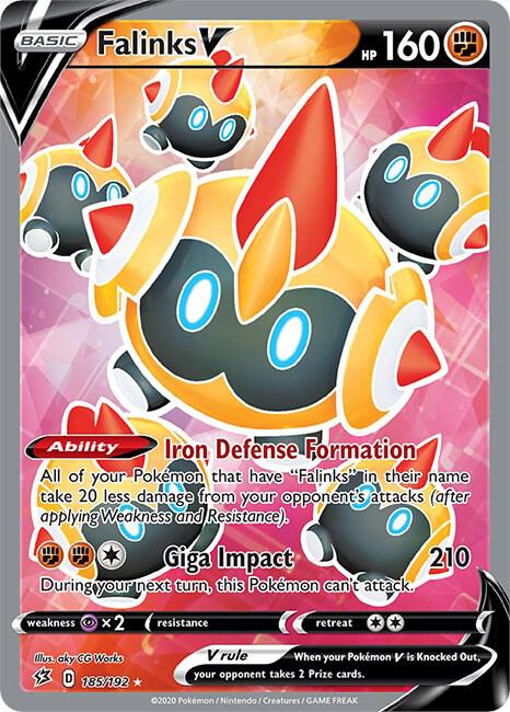 Falinks V 185/192 (SWSH02: Rebel Clash)  - Holofoil