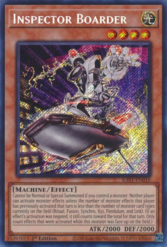 Inspector Boarder Secret Rare RA01-EN010 (25th Anniversary Rarity Collection)  - 1st Edition