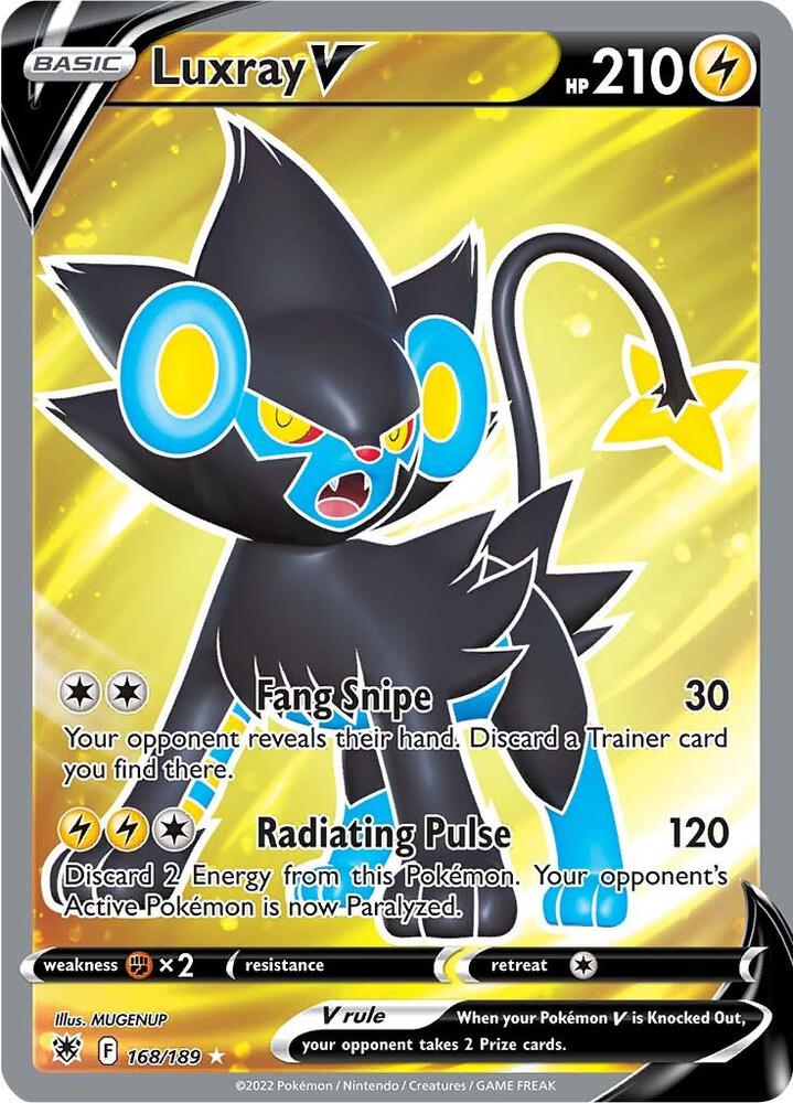Luxray V 168/189 (SWSH10: Astral Radiance)  - Holofoil
