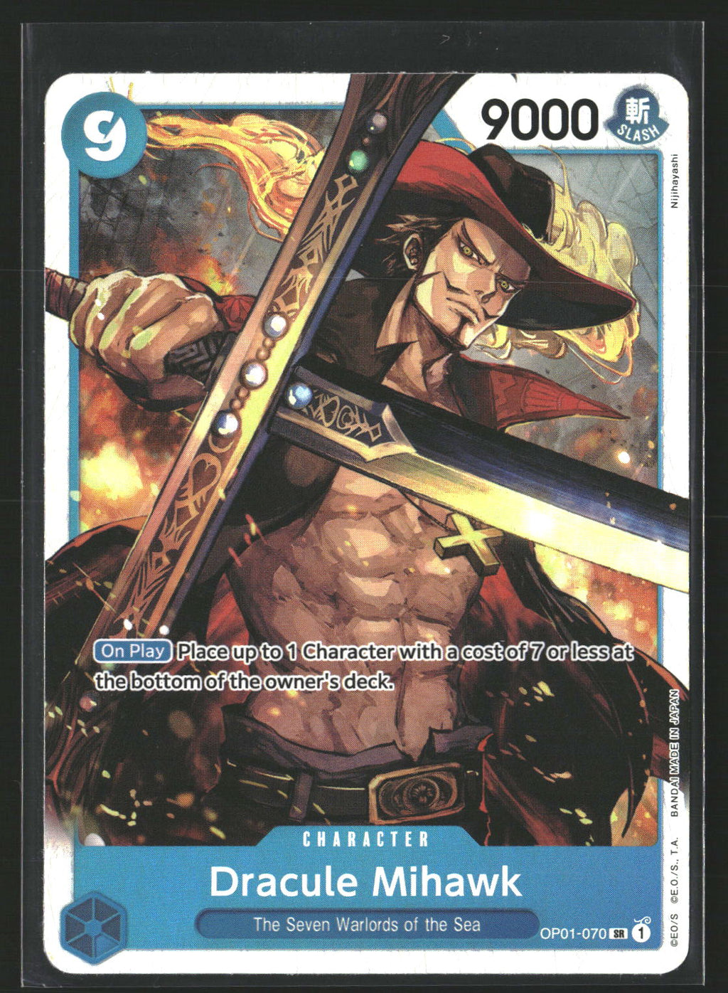Dracule Mihawk (Reprint) #OP01-070 Super Rare Premium Booster -The Best-