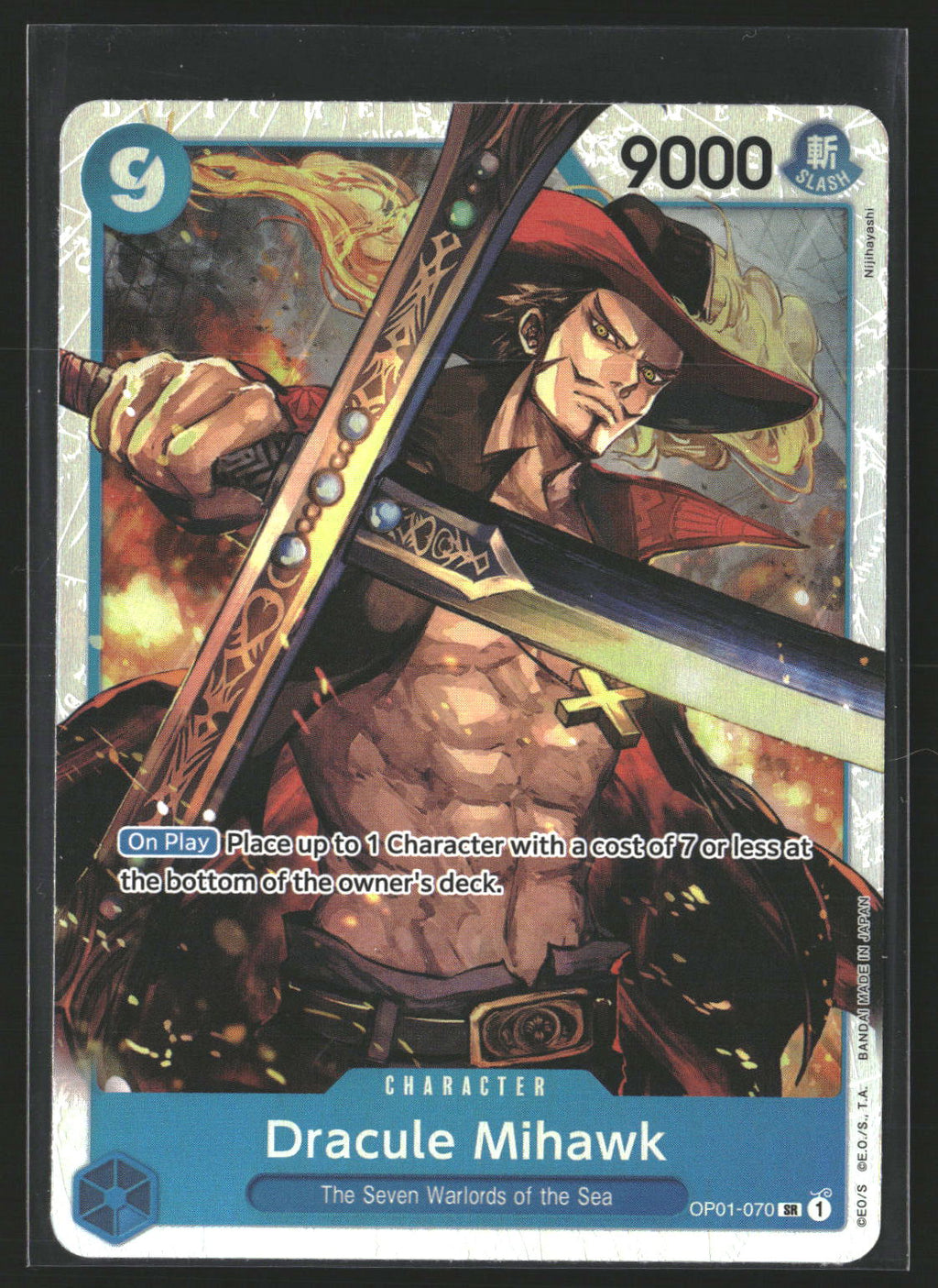 Dracule Mihawk (Reprint) #OP01-070 Super Rare Premium Booster -The Best-