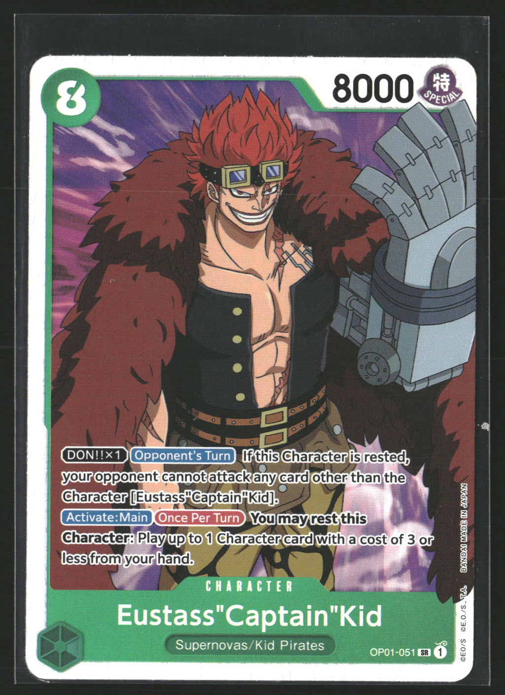 Eustass"Captain"Kid #OP01-051 Super Rare Romance Dawn
