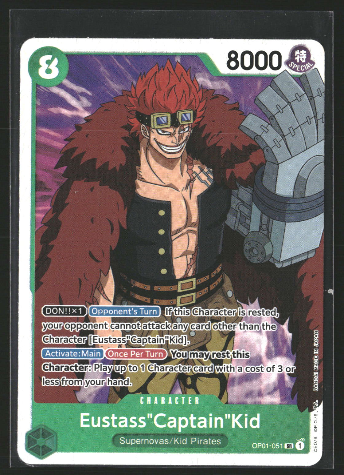 Eustass"Captain"Kid #OP01-051 Super Rare Romance Dawn