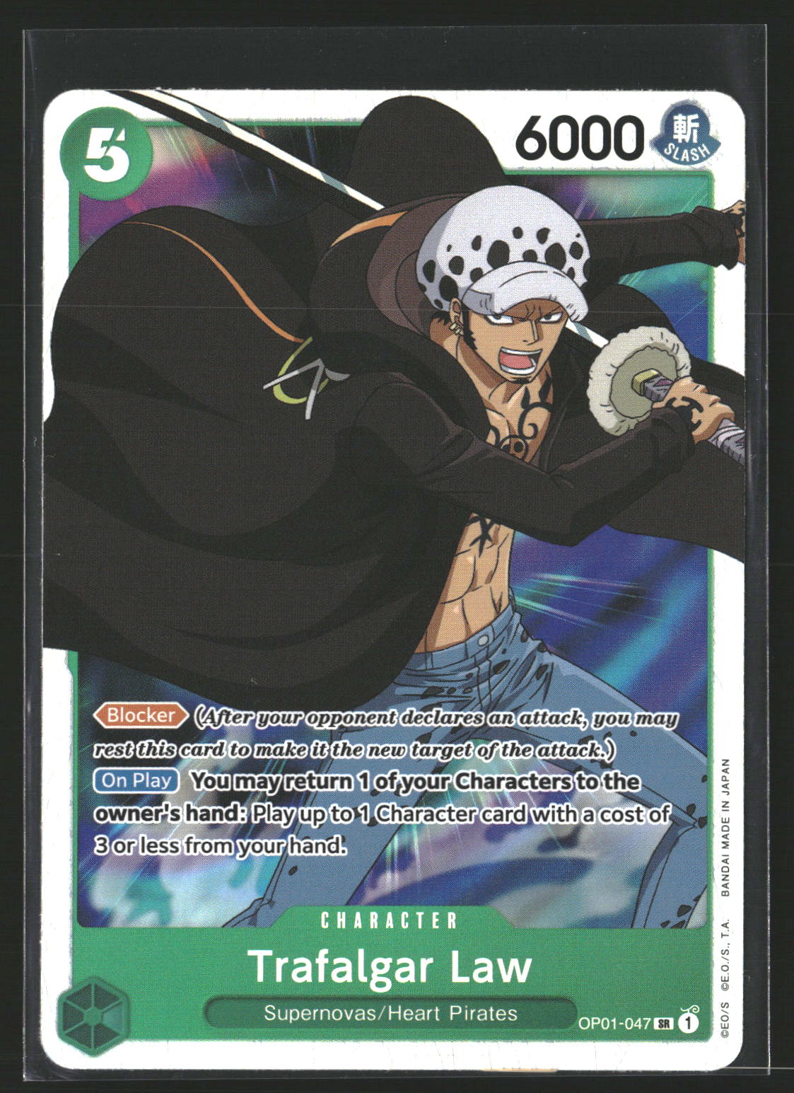 Trafalgar Law (047) #OP01-047 Super Rare Romance Dawn