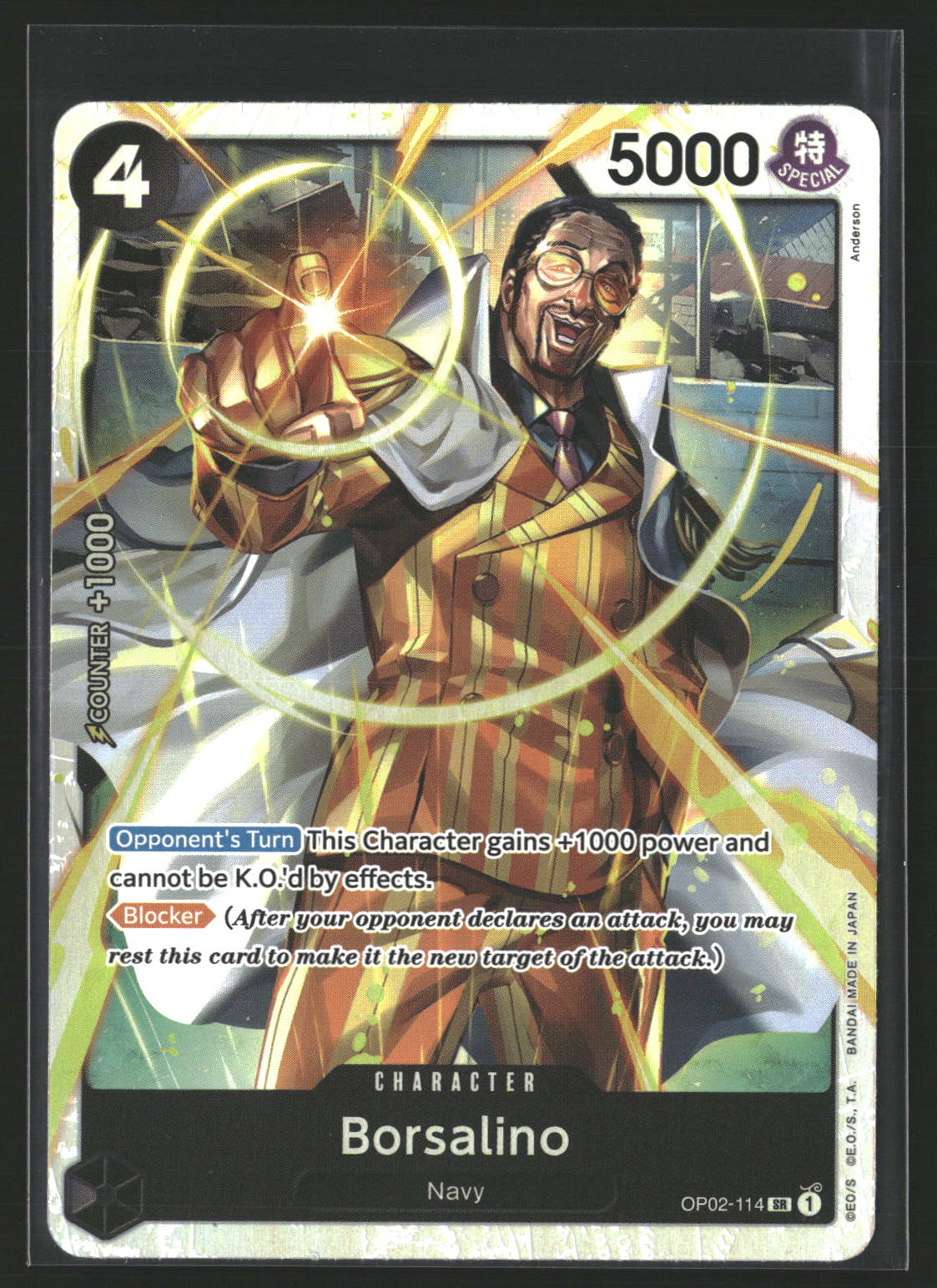 Borsalino (Reprint) #OP02-114 Super Rare Premium Booster -The Best-