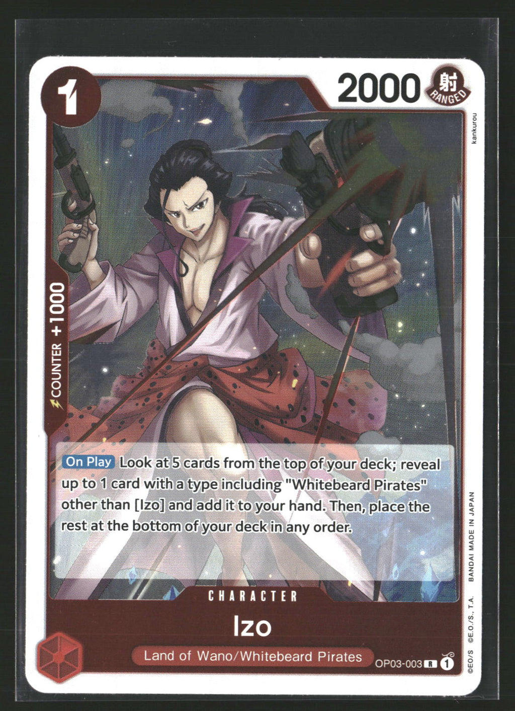 Izo (OP03-003) (Reprint) #OP03-003 Rare Premium Booster -The Best-