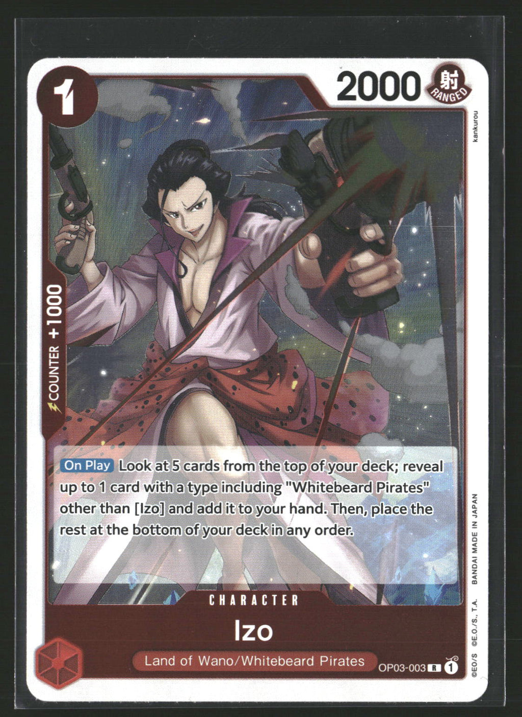 Izo (OP03-003) (Reprint) #OP03-003 Rare Premium Booster -The Best-
