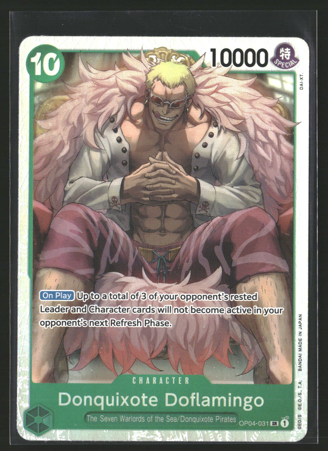 Donquixote Doflamingo (Reprint) #OP04-031 Super Rare Premium Booster -The Best-