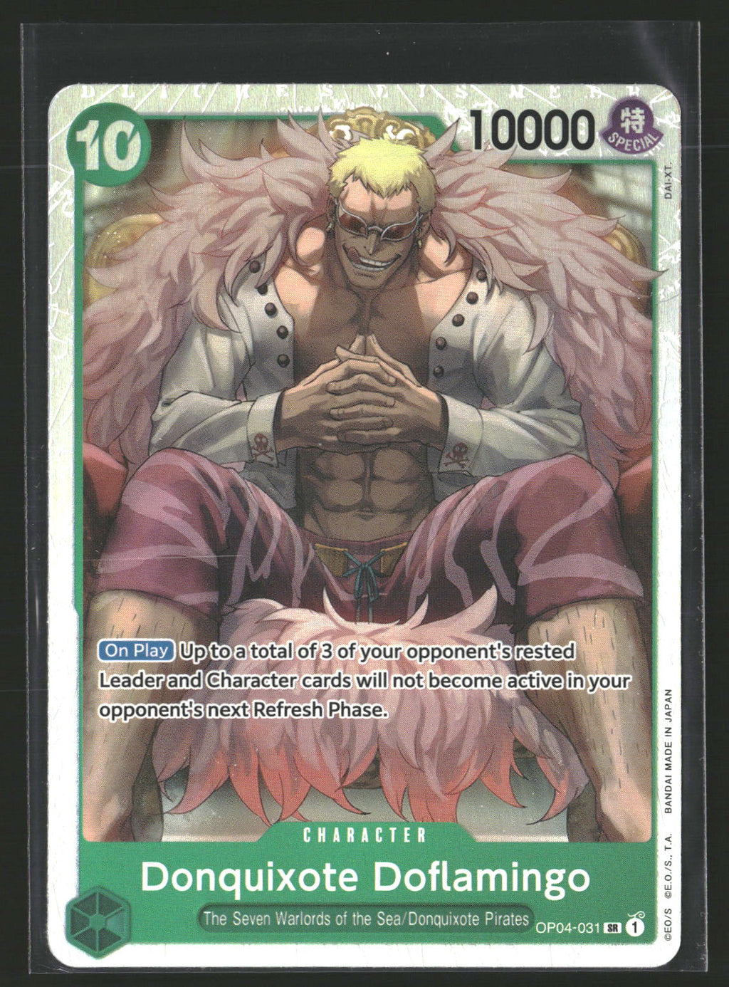 Donquixote Doflamingo (Reprint) #OP04-031 Super Rare Premium Booster -The Best-