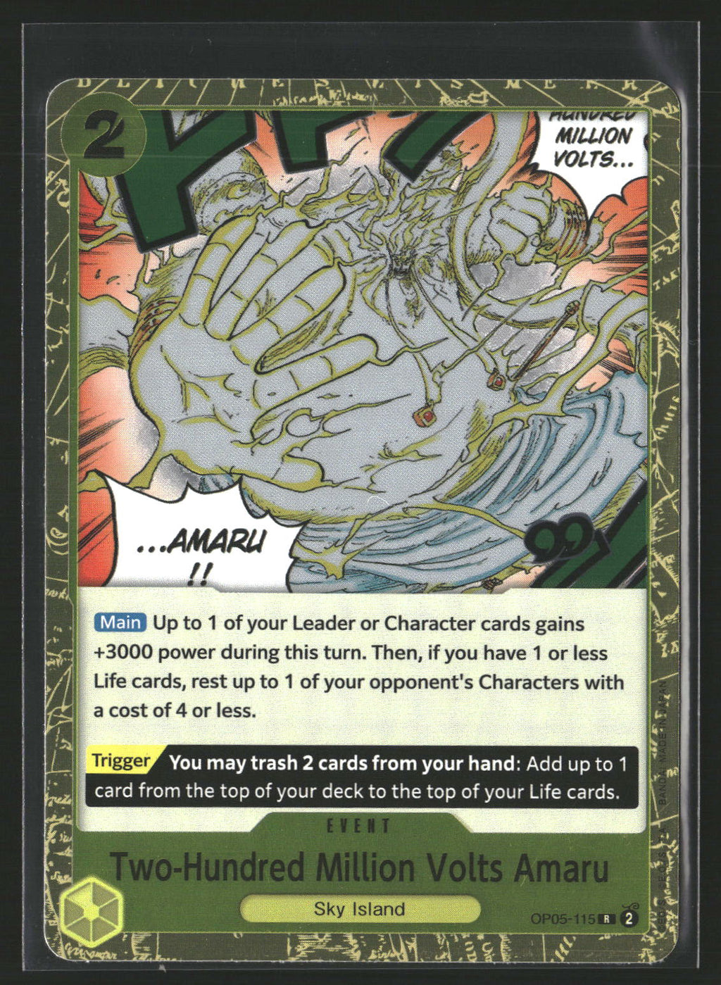 Two-Hundred Million Volts Amaru (Foil) #OP05-115 Rare Premium Booster -The Best-