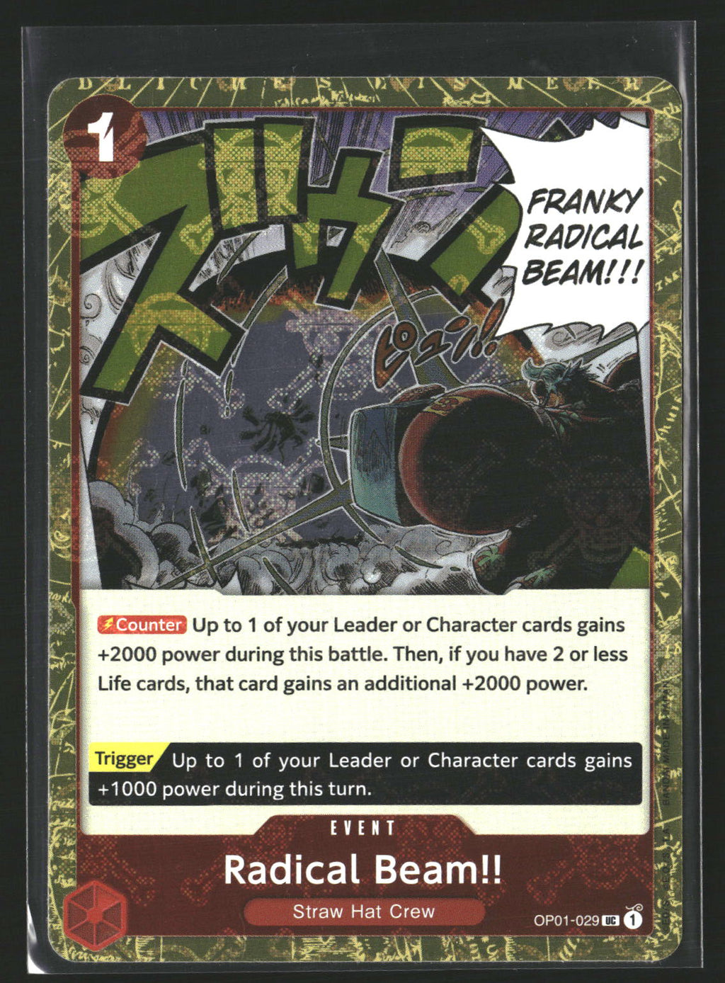 Radical Beam!! (Textured Foil) #OP01-029 Uncommon Premium Booster -The Best-