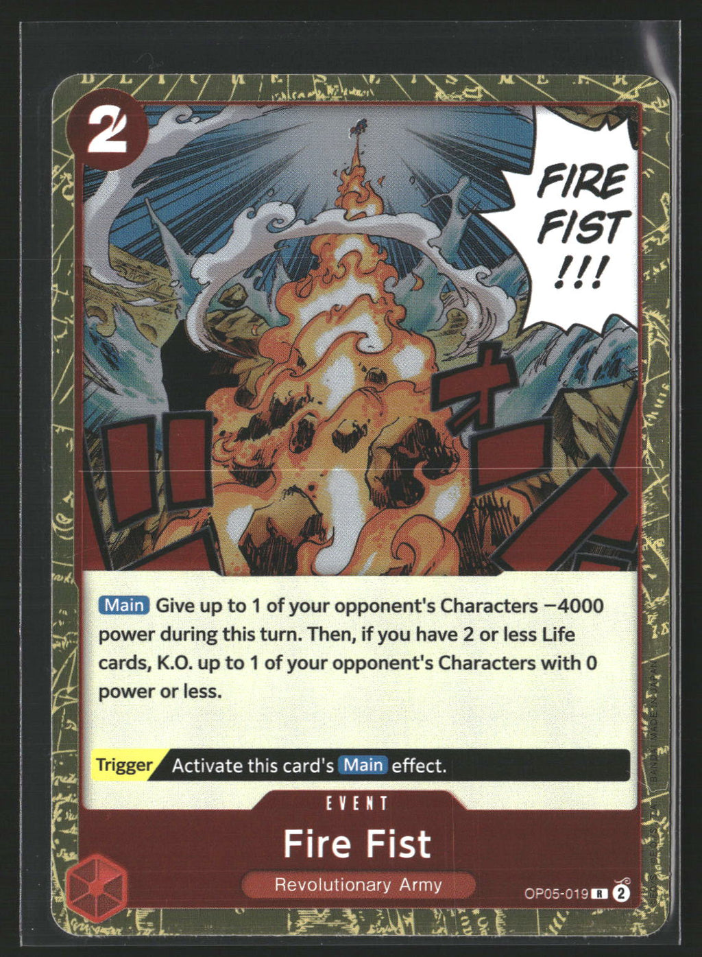 Fire Fist #OP05-019 Rare Awakening of the New Era