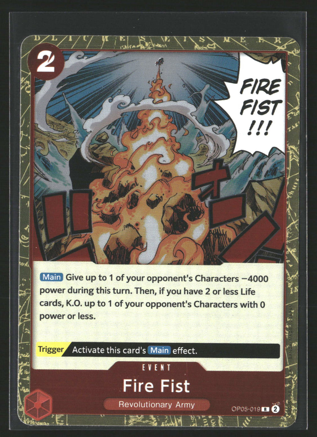 Fire Fist #OP05-019 Rare Awakening of the New Era
