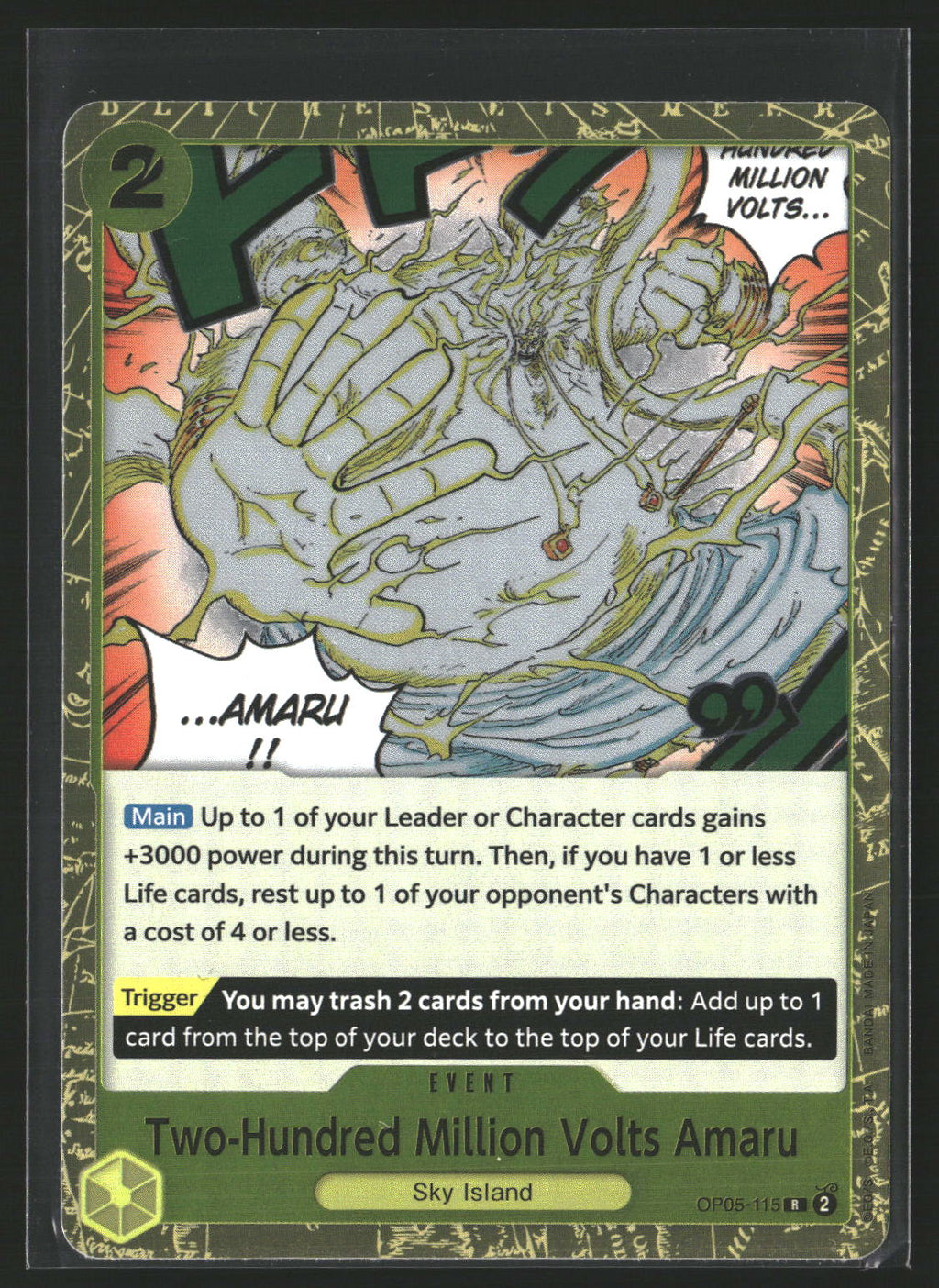 Two-Hundred Million Volts Amaru (Foil) #OP05-115 Rare -The Best-