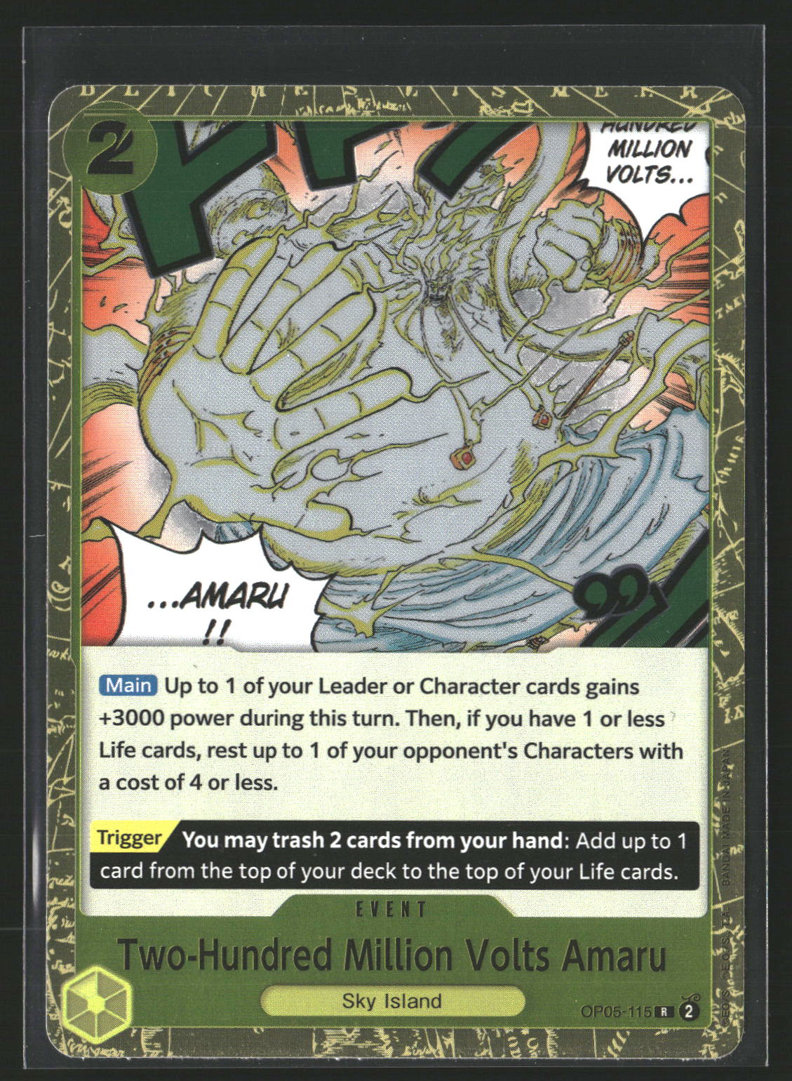 Two-Hundred Million Volts Amaru (Foil) #OP05-115 Rare -The Best-
