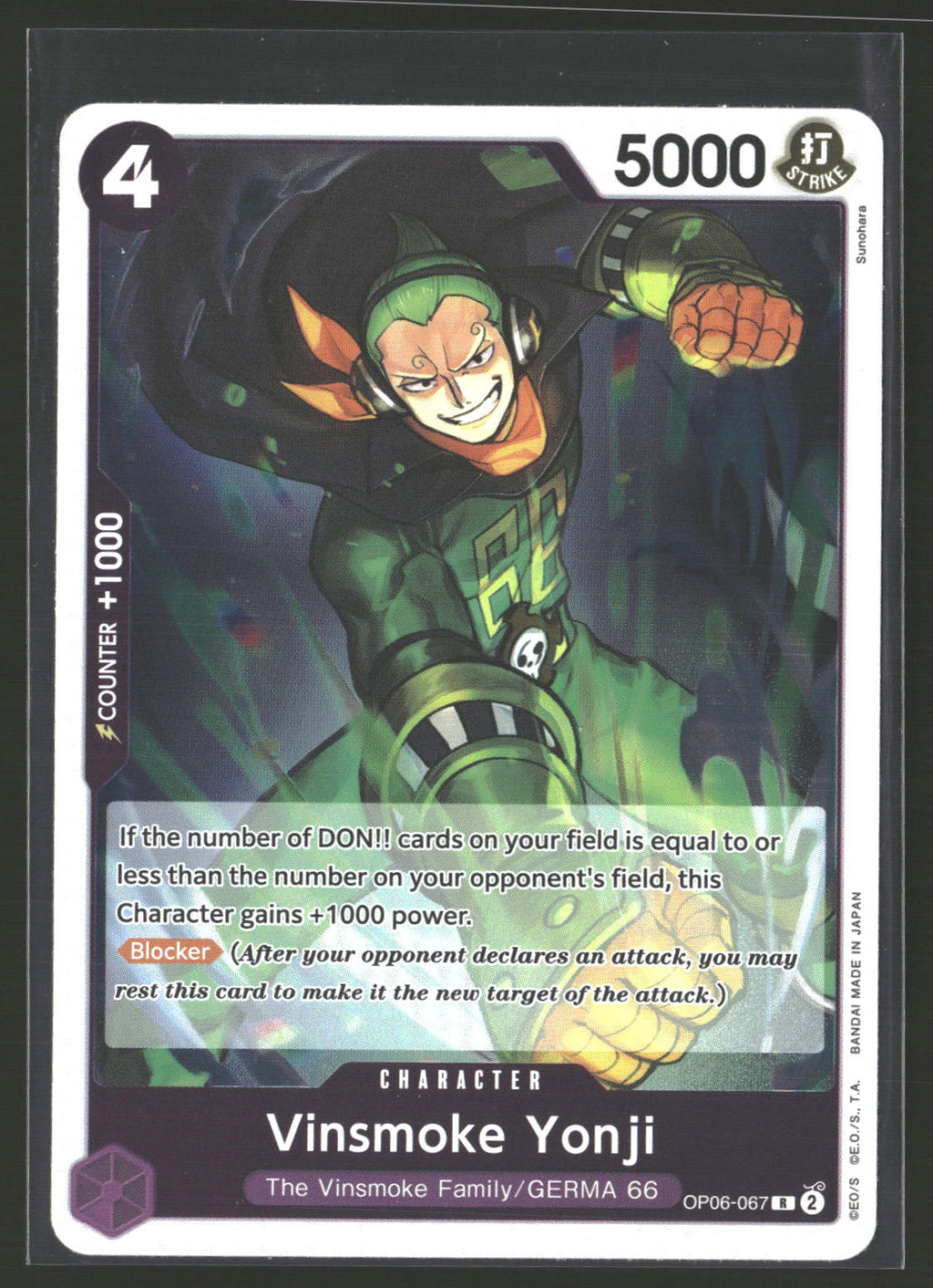 Vinsmoke Yonji (067) #OP06-067 Rare Wings of the Captain