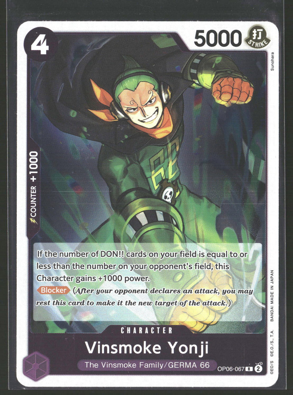 Vinsmoke Yonji (067) #OP06-067 Rare Wings of the Captain