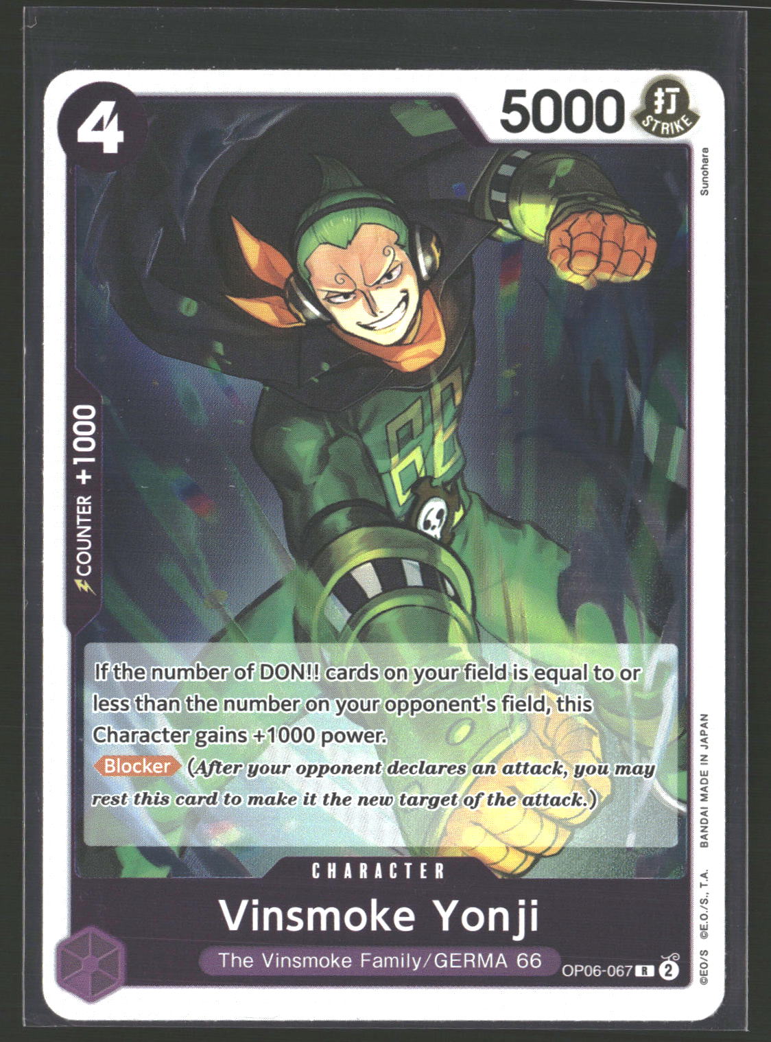 Vinsmoke Yonji (067) #OP06-067 Rare Wings of the Captain