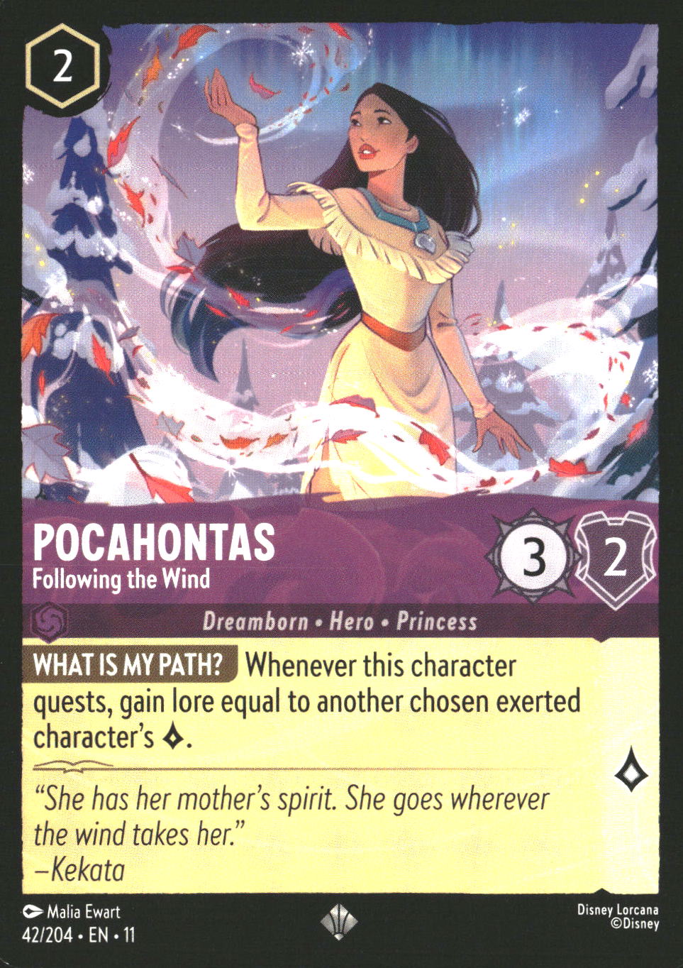 Pocahontas #42/204 Super Rare Winterspell