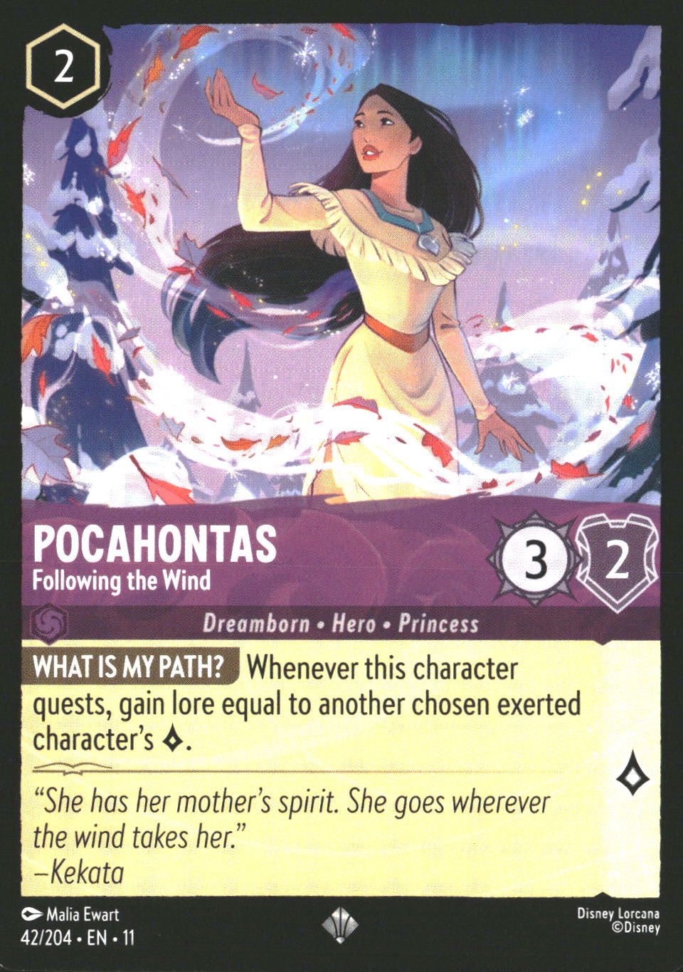 Pocahontas #42/204 Super Rare Winterspell