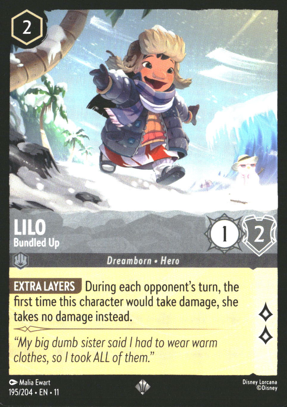Lilo #195/204 Super Rare Winterspell