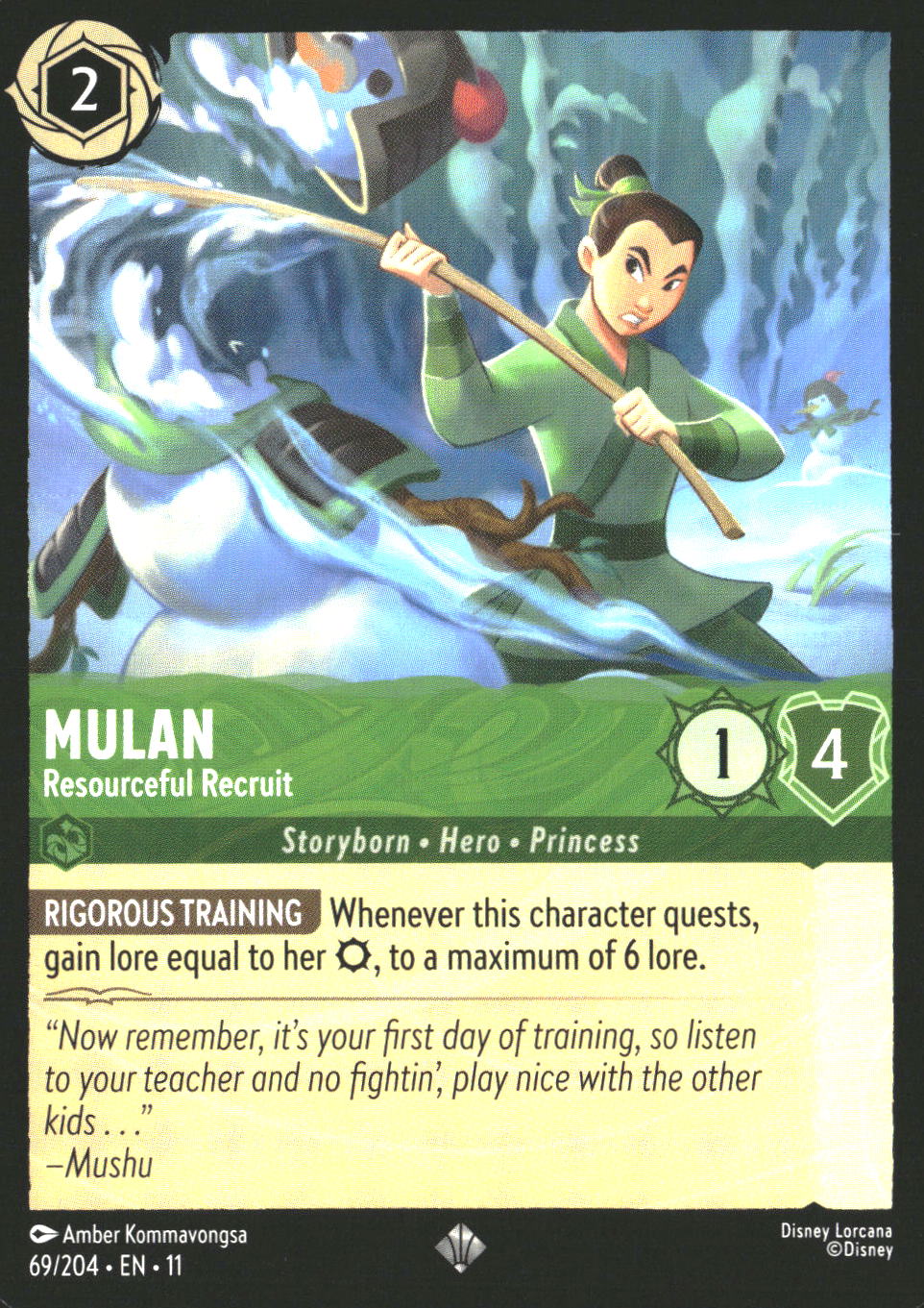 Mulan #69/204 Super Rare Winterspell
