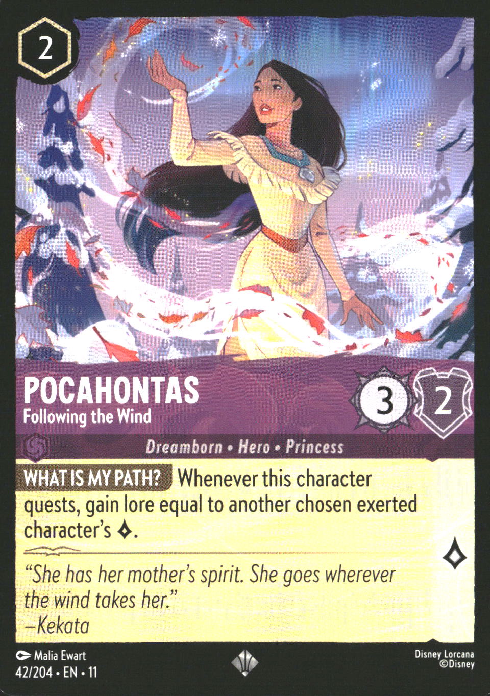 Pocahontas #42/204 Super Rare Winterspell