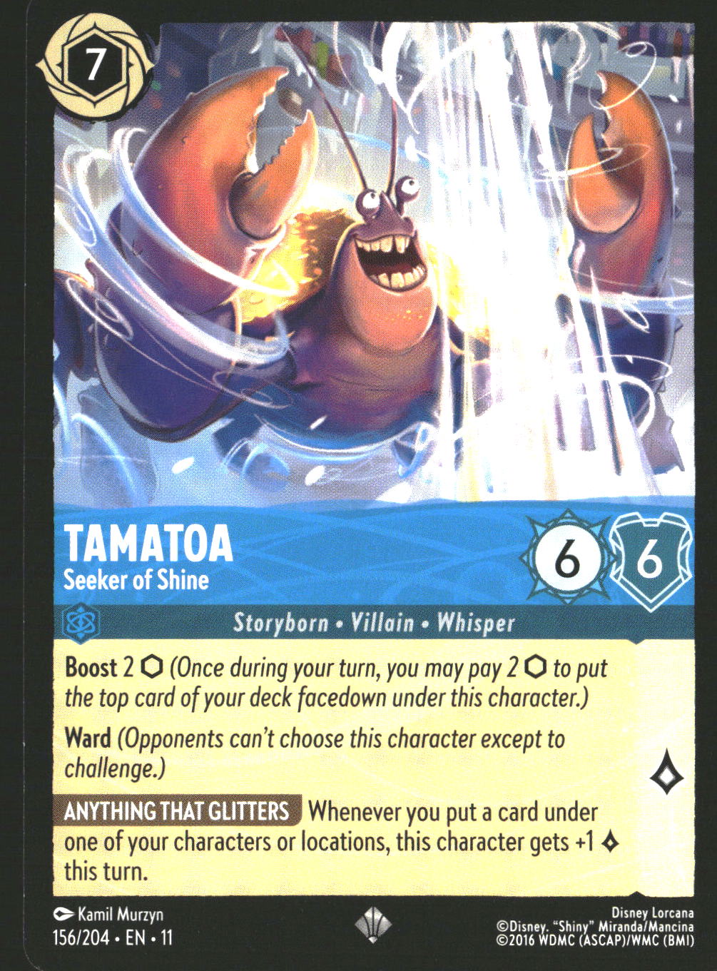 Tamatoa #156/204 Super Rare Winterspell