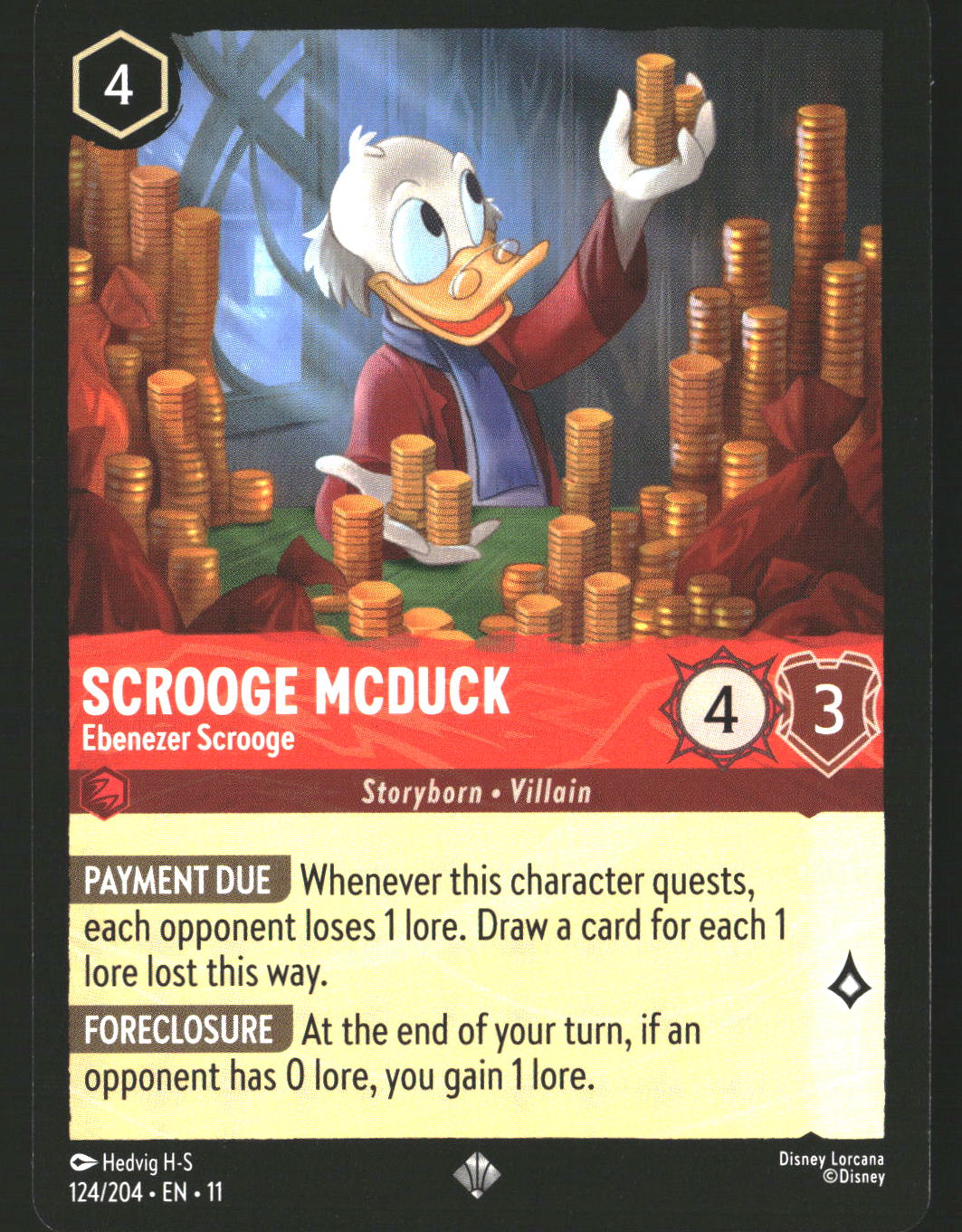 Scrooge McDuck #124/204 Super Rare Winterspell