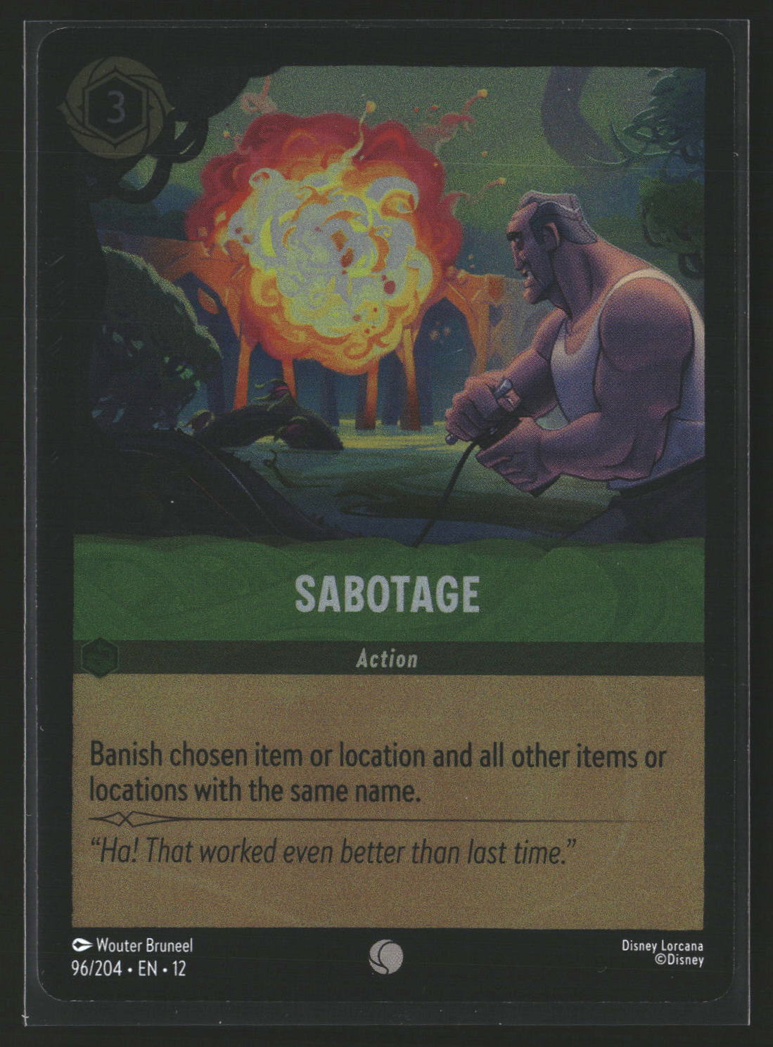 Sabotage #96/204 Common Wilds Unknown