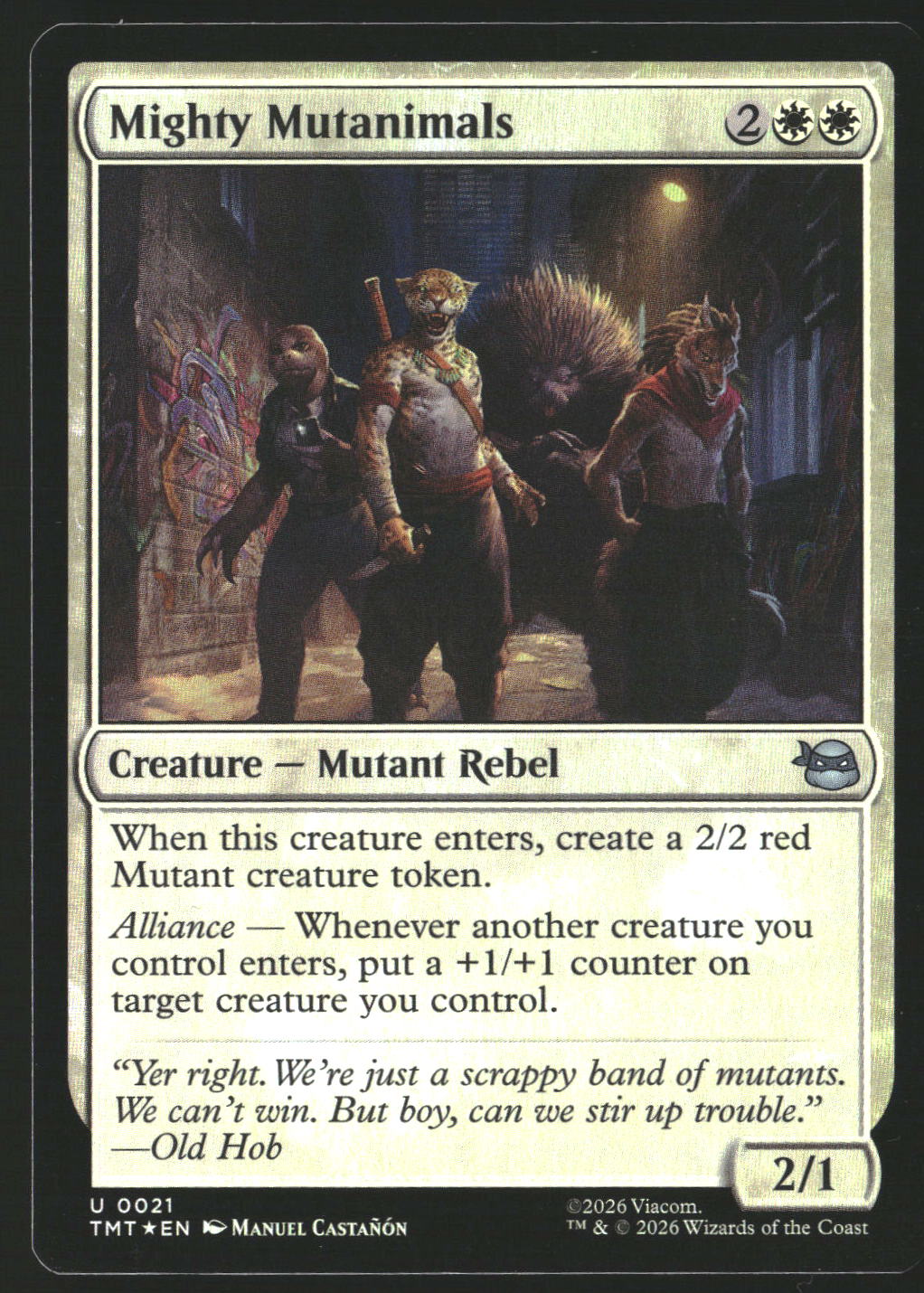 Teenage Mutant Ninja Turtles #21 Mighty Mutanimals Foil