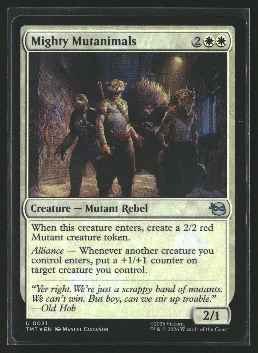 Teenage Mutant Ninja Turtles #21 Mighty Mutanimals Foil