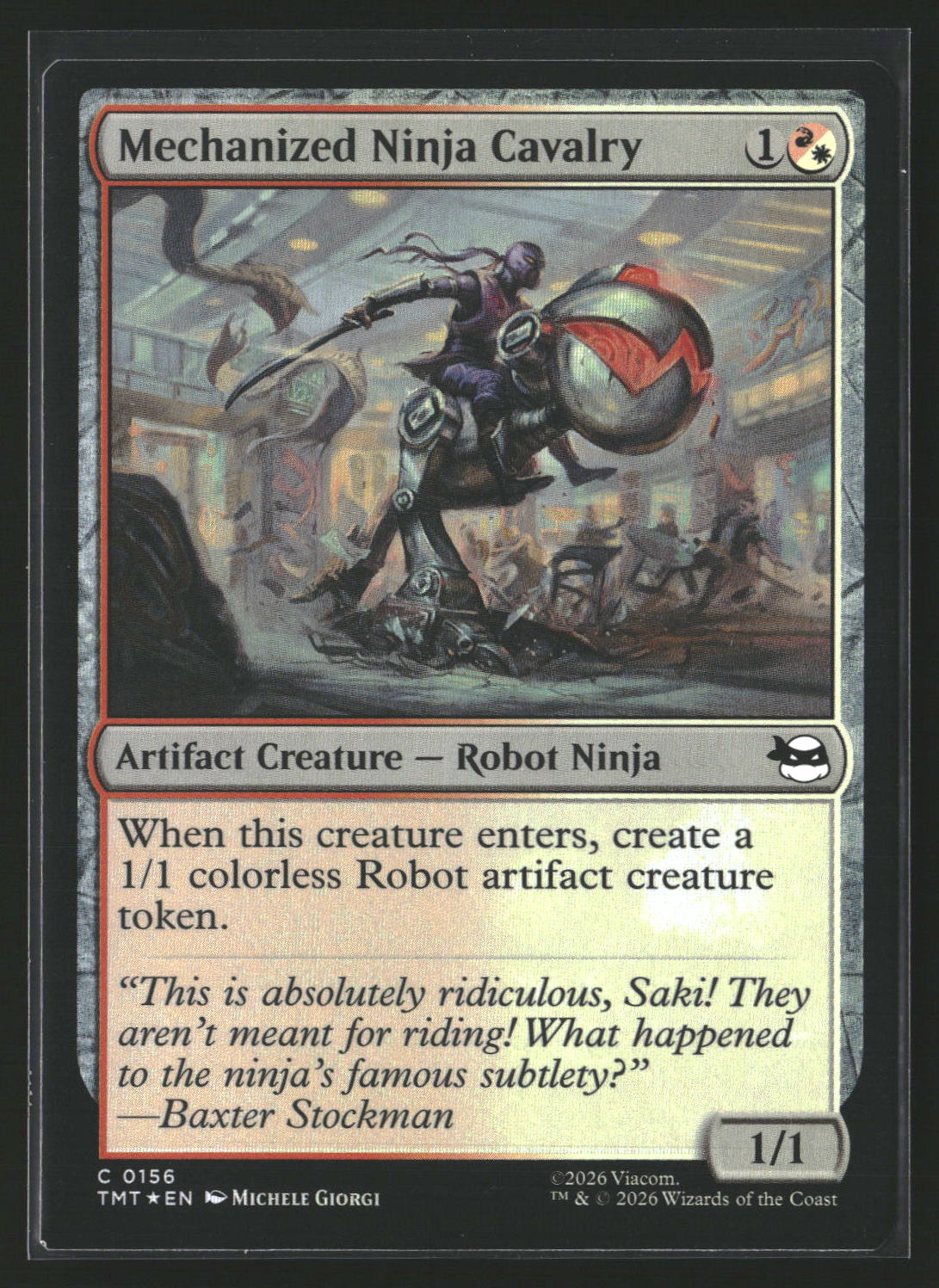 Teenage Mutant Ninja Turtles #156 Mechanized Ninja Cavalry Foil