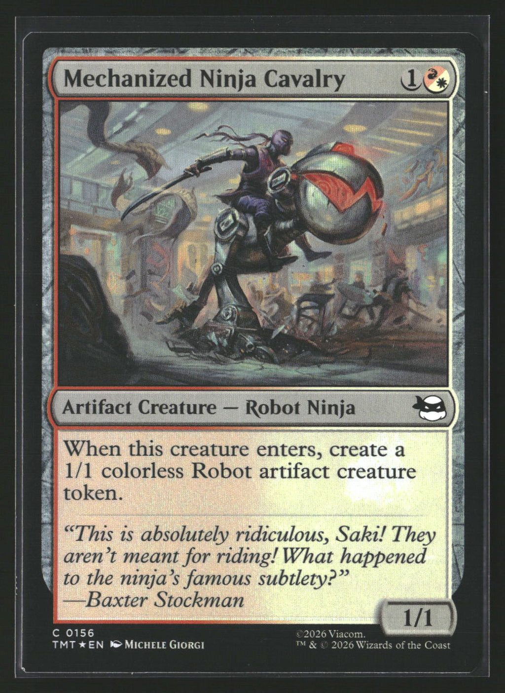 Teenage Mutant Ninja Turtles #156 Mechanized Ninja Cavalry Foil