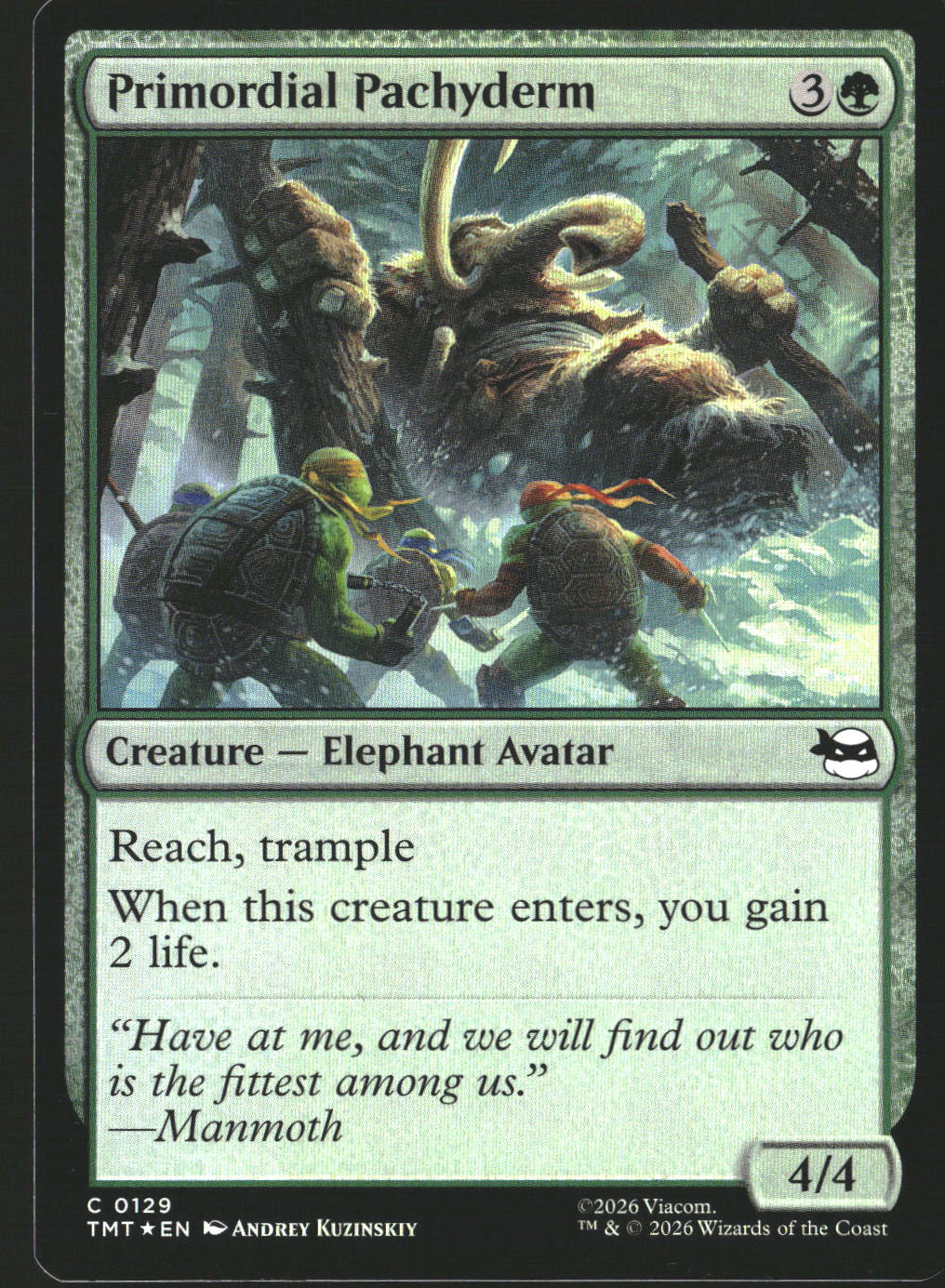 Teenage Mutant Ninja Turtles #129 Primordial Pachyderm Foil