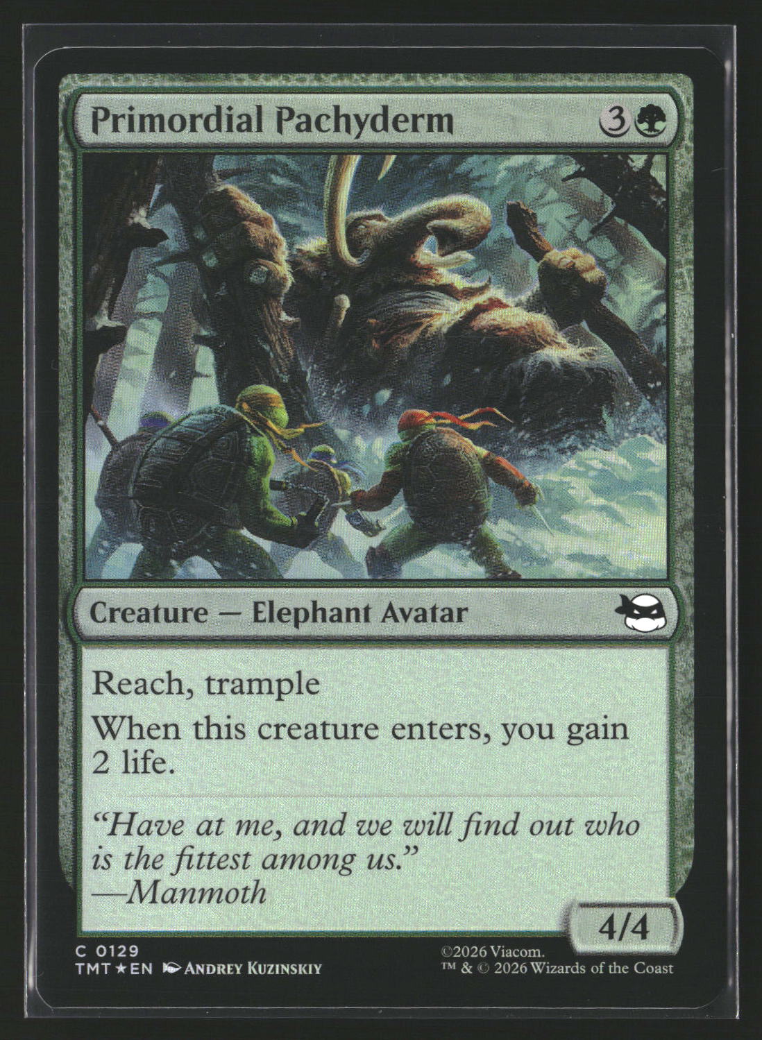 Teenage Mutant Ninja Turtles #129 Primordial Pachyderm Foil