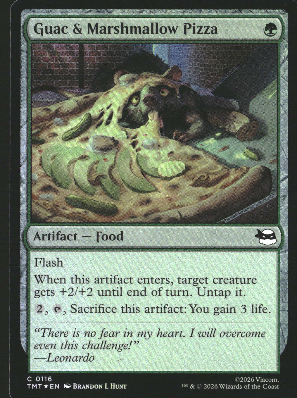 Teenage Mutant Ninja Turtles #116 Guac & Marshmallow Pizza Foil