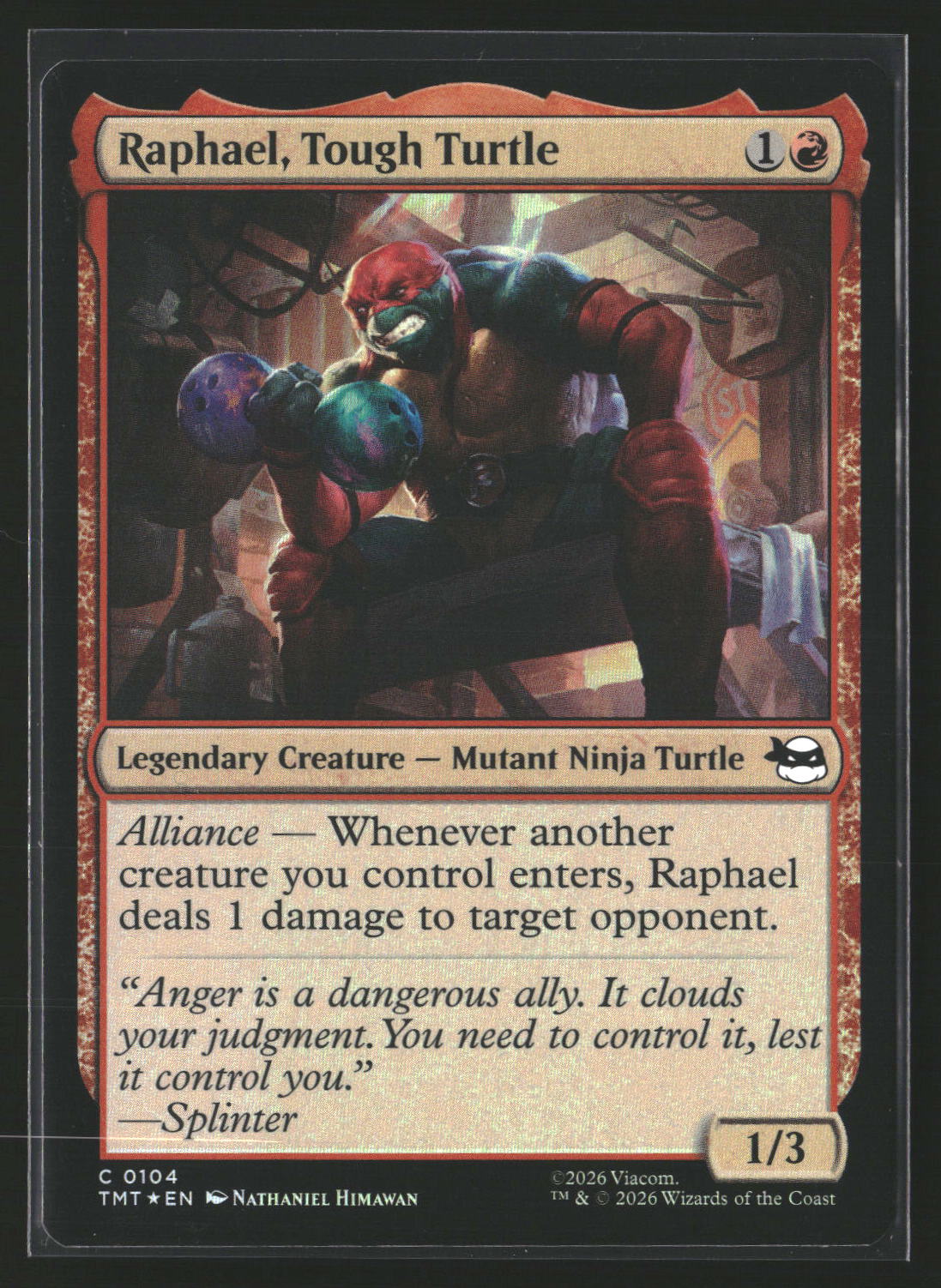 Teenage Mutant Ninja Turtles #104 Raphael, Tough Turtle Foil