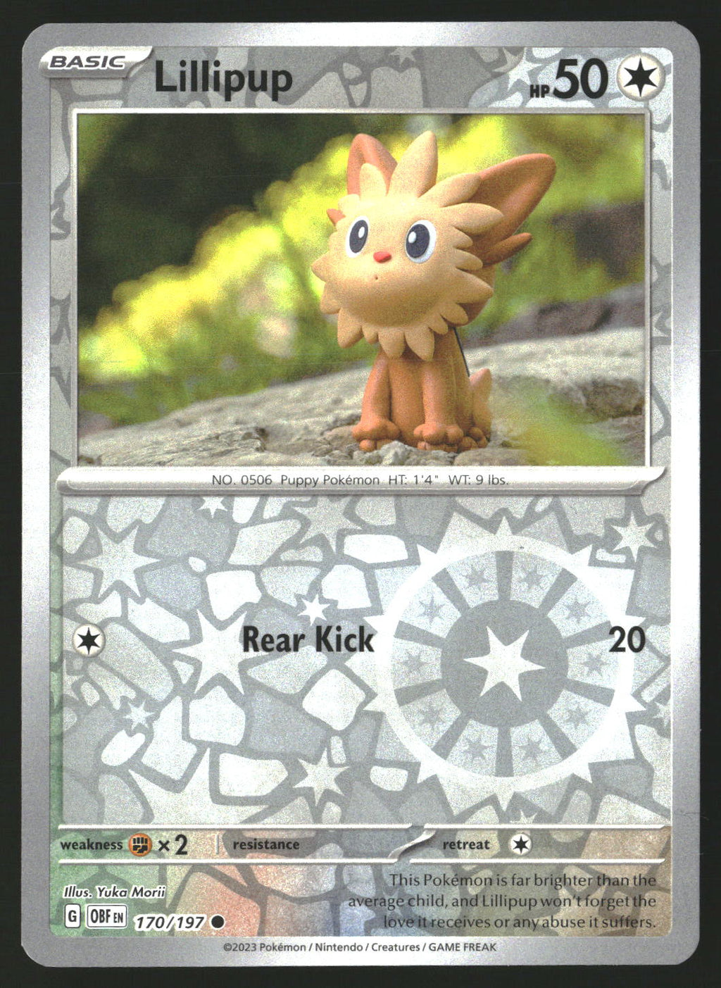 Lillipup #170/197 Common,Reverse Holo SV03: Obsidian Flames