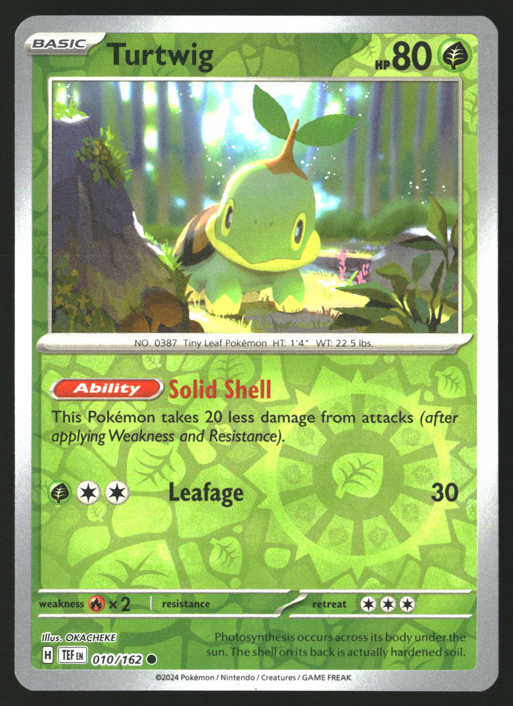 Turtwig #010/162 Common,Reverse Holo SV05: Temporal Forces
