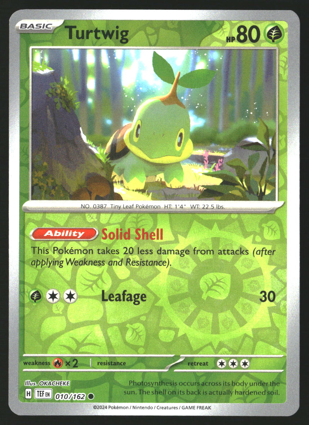 Turtwig #010/162 Common,Reverse Holo SV05: Temporal Forces
