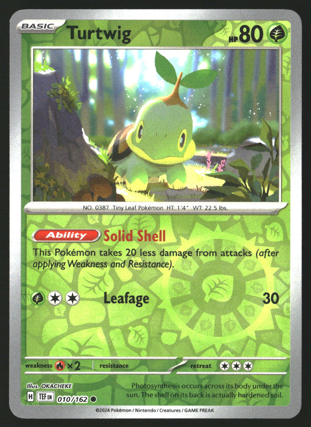 Turtwig #010/162 Common,Reverse Holo SV05: Temporal Forces